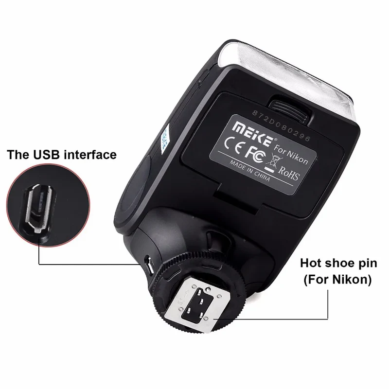 Meike MK320 For Nikon TTL Camera Flash fits Nikon DSLR D600 D610 D700 D750 D810 D800 D3300 D5200 D5300 D5500 D7000 D7100 D7200