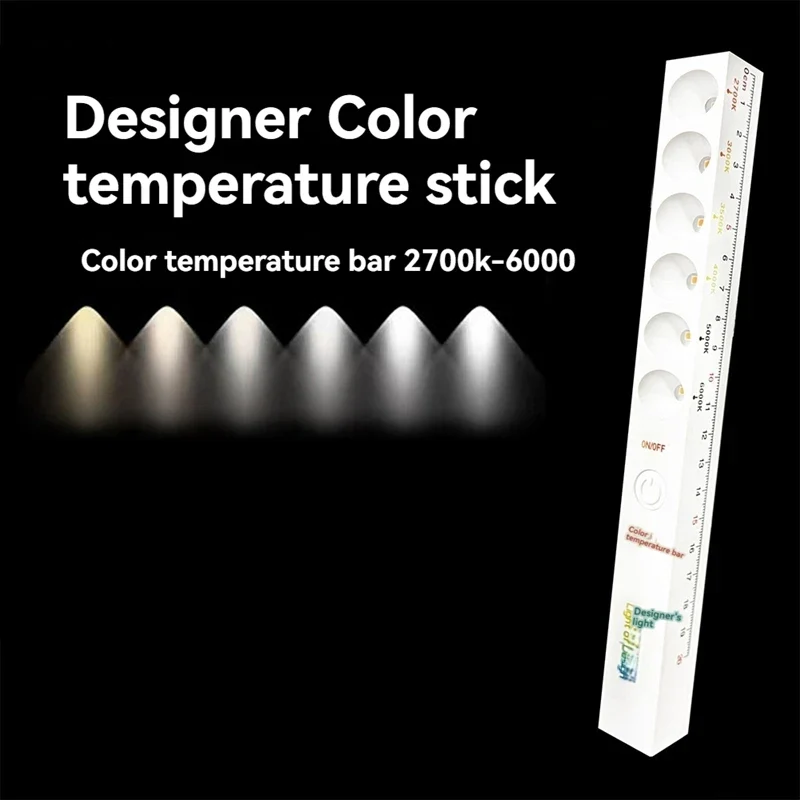 6 Modes Color Temperature Lamp Ick Rechargeable 2700KK6000K Photography Light Wand Lighting Motion Sensor Light Tester Tool A