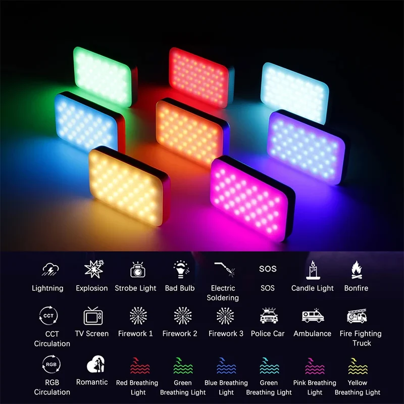 VILTROX Weeylite S05 Full-Color RGB Fill Light Led Live Photography Video VLOG Atmosphere Color-Changing Lighting App To Control