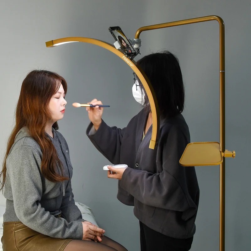 Fosoto Multiple Professional Half-Moon Light LED Lash Light Ring Light For Makeup Beauty Salon Eyebrow Tattoo photography Video