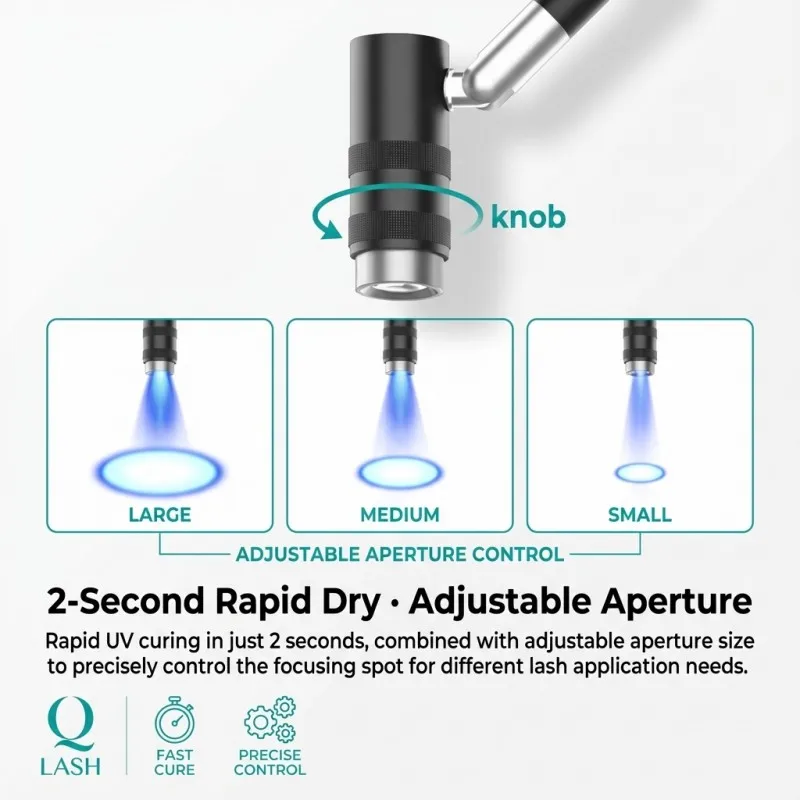UV Lamp Lash with Foot Switch 405nm Adjustable Focus Touch Control Nail Polish False Eyelashes Glue Curing Floor Lamp