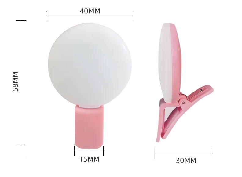Mini Selfie Ring Light LED Flash Phone Lens Light USB Rechargeable Clip Mobile Phone Fill Lamp Women Selfie Lights