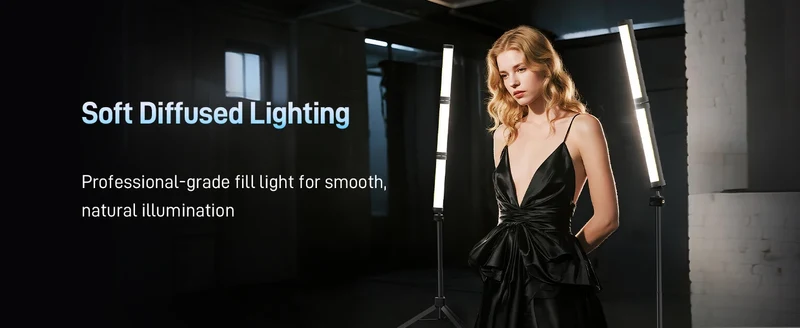 PHOTOOLEX RGB Video Light Handheld Magnetic Tube Light Design 2500K-9000K Photography Studio Lamp 12 Light Effects LED Tube