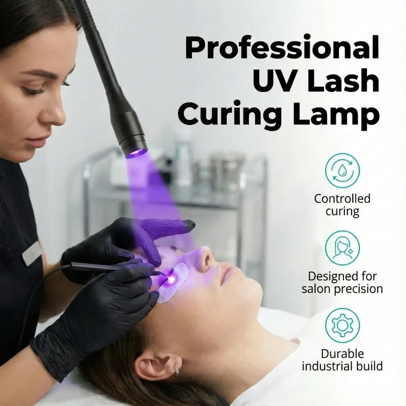 10W UV Lash Lamp Floor with Foot Switch False Eyelash Extension Nail Dryer Grafting Glue Fast Curing Light