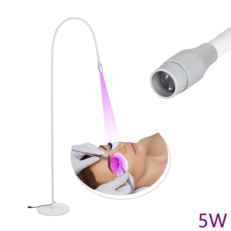 10W UV Lash Lamp Floor with Foot Switch False Eyelash Extension Nail Dryer Grafting Glue Fast Curing Light