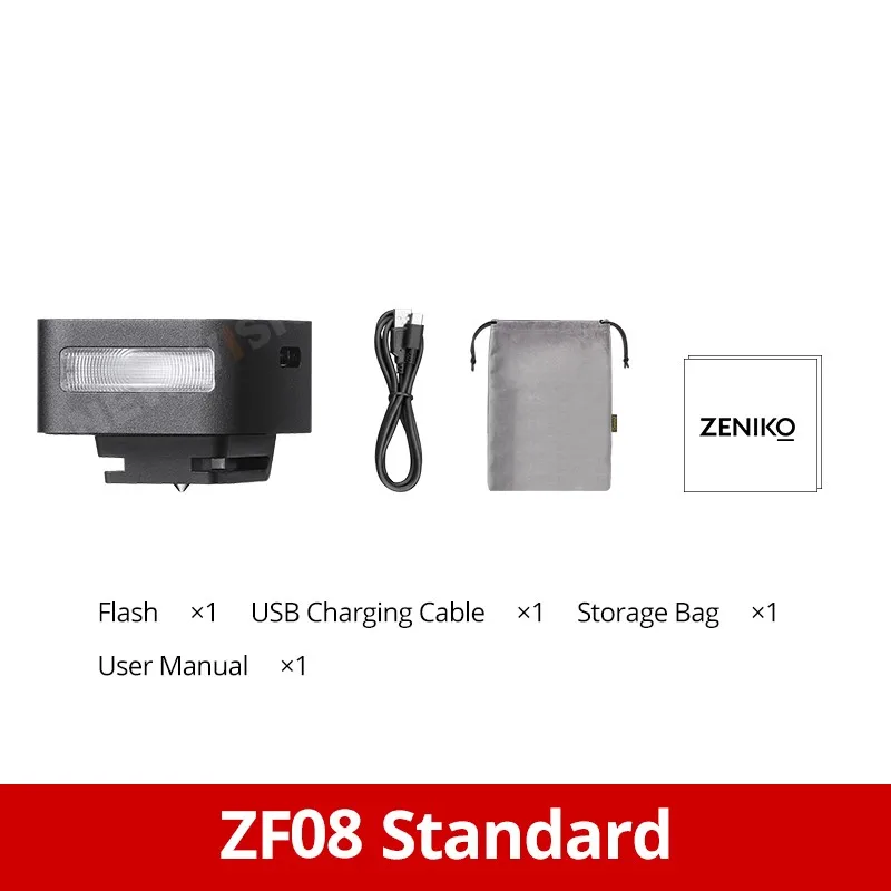 ZENIKO ZF08/ZF04 Mini Camera Flash Speedlite 6500K Universal Hot Shoe Mount for Sony Canon Nikon Olympus DSLR Camera Outdoor