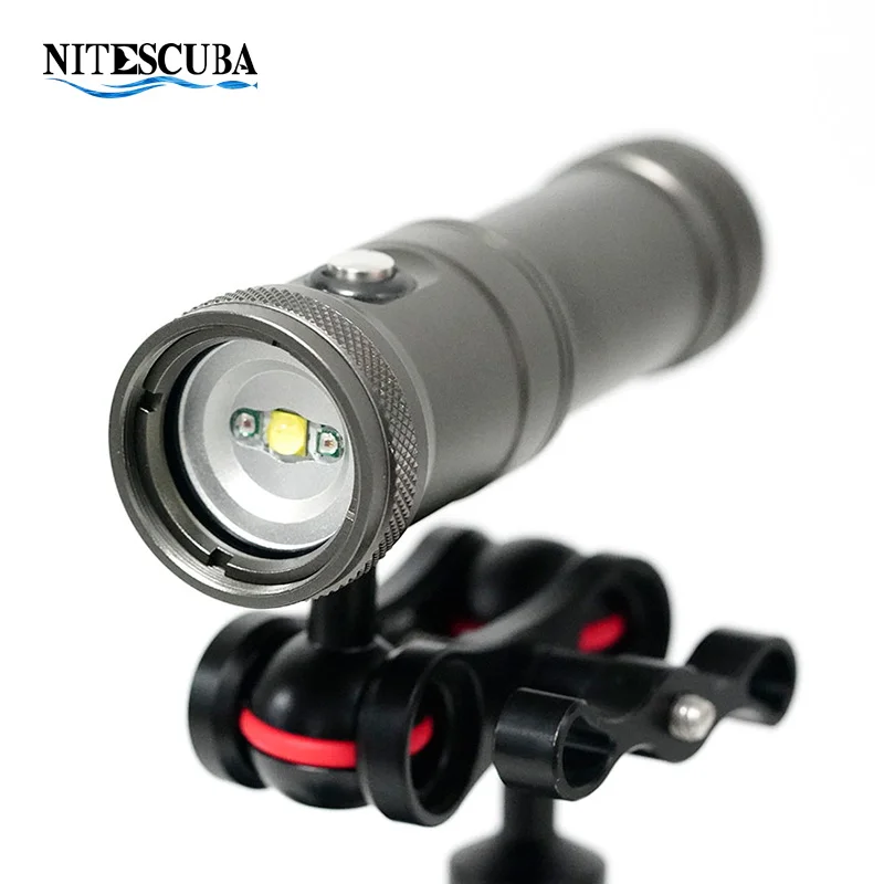 Nitescuba V20 Diving Led Video Light Glare 2000 Lumen Astigmatism Lamp Focus With Red Light Tg6 Gopro Underwater Photography