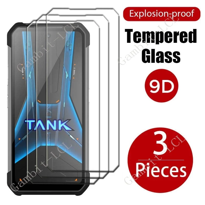 3PCS For Unihertz 8849 Tank 3 Pro Tempered Glass Protective On Tank3Pro 3Pro Tank 2 Tank2 6.8" Screen Protector Cover Film