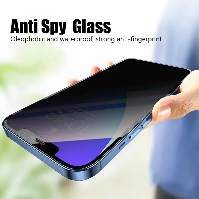 1-5pcs Anti Spy Screen Protector For iPhone17 16 15 14 13 12 11 Xs Pro Max17Air XR Plus mini Tempered Glass Privacy Peep