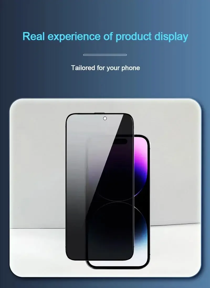 1-5pcs Anti Spy Screen Protector For iPhone17 16 15 14 13 12 11 Xs Pro Max17Air XR Plus mini Tempered Glass Privacy Peep
