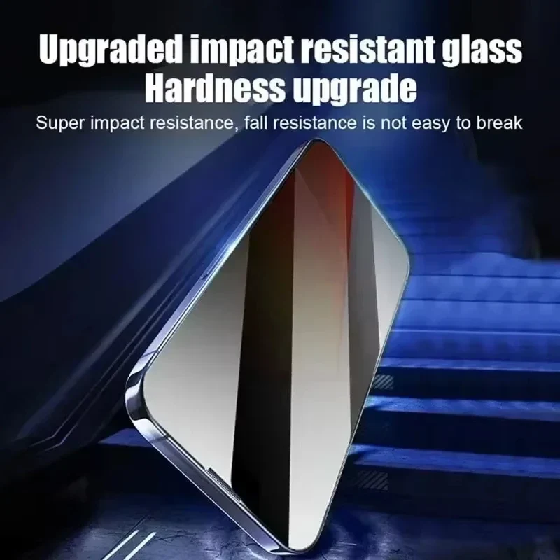1-4PCS Oleophobic Coating Screen Protector For iPhone 17 Pro Max Air 16 15 14 Plus 13 12 Mini 11 XR XS Anti Spy Tempered Glass