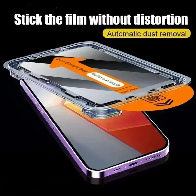 1-4PCS Oleophobic Coating Screen Protector For iPhone 17 Pro Max Air 16 15 14 Plus 13 12 Mini 11 XR XS Anti Spy Tempered Glass