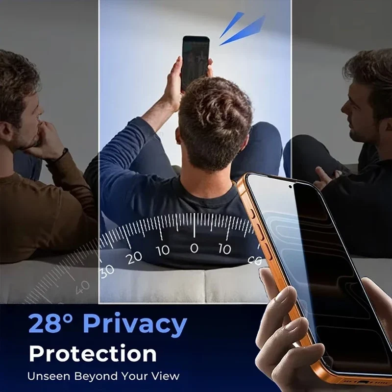 1-5Pcs Anti Spy Screen Protector For iPhone 17 16 15 14 13 12 11 Pro Max XS X XR Air 6 7 8 Plus 16e One Click Installation Glass