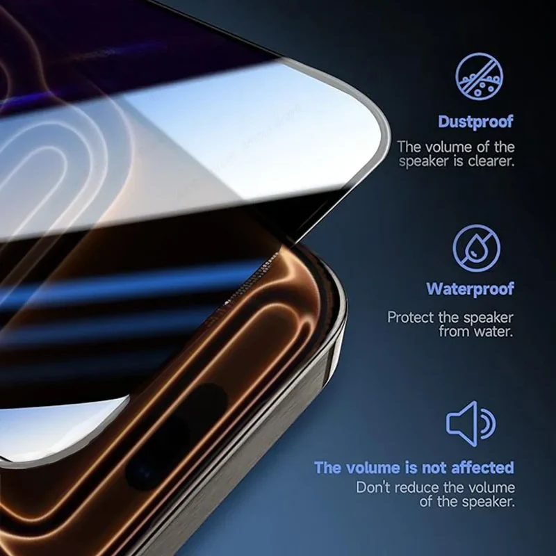 1-5PCS Dust Free Installation Privacy Tempered Glass For iPhone17 16 15 14 13 12 11ProMax 17Air XS Anti-spy Screen Protector