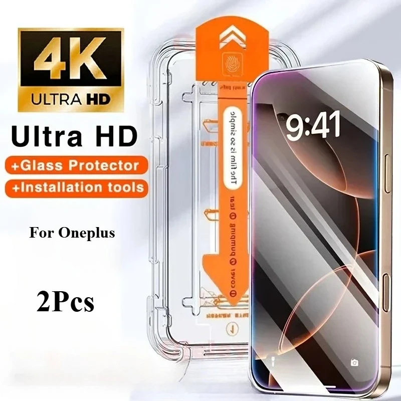 2Pcs Tempered Glass Screen Protector For Oneplus 15 13R 10T 10R ACE5 Pro 13T 13S Protective Glass Film