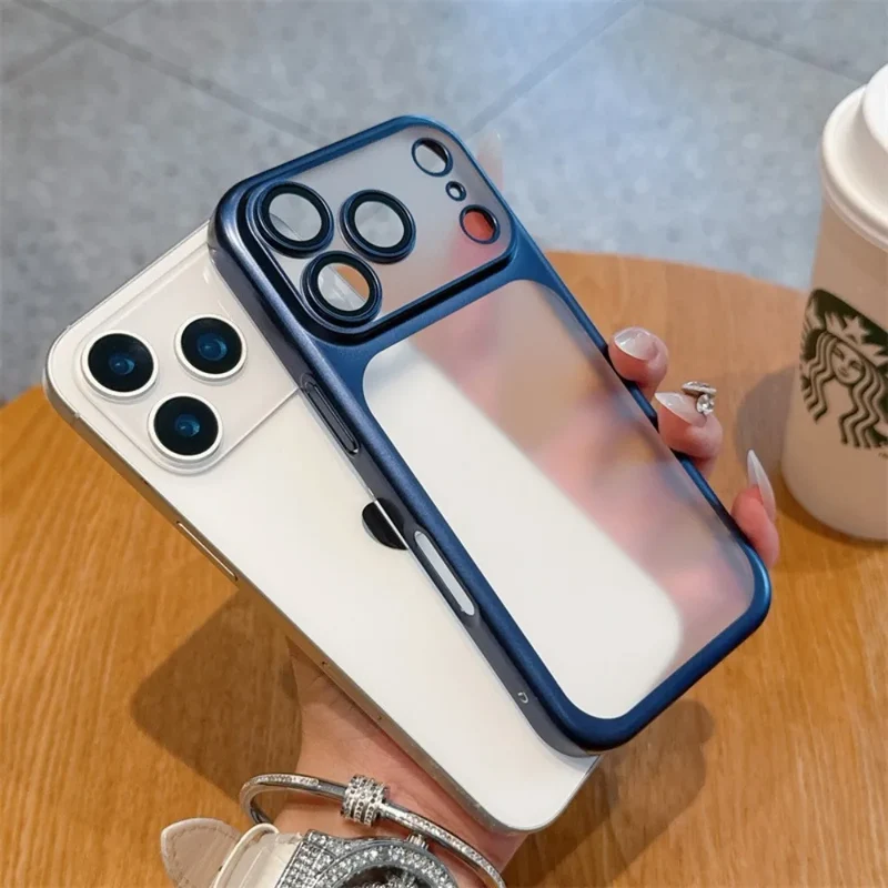Official Cosmic Orange Plating Frosted Translucent Thin Phone Case For iPhone 17 Pro Max Air Series Bumper Cover for 17 Pro Case