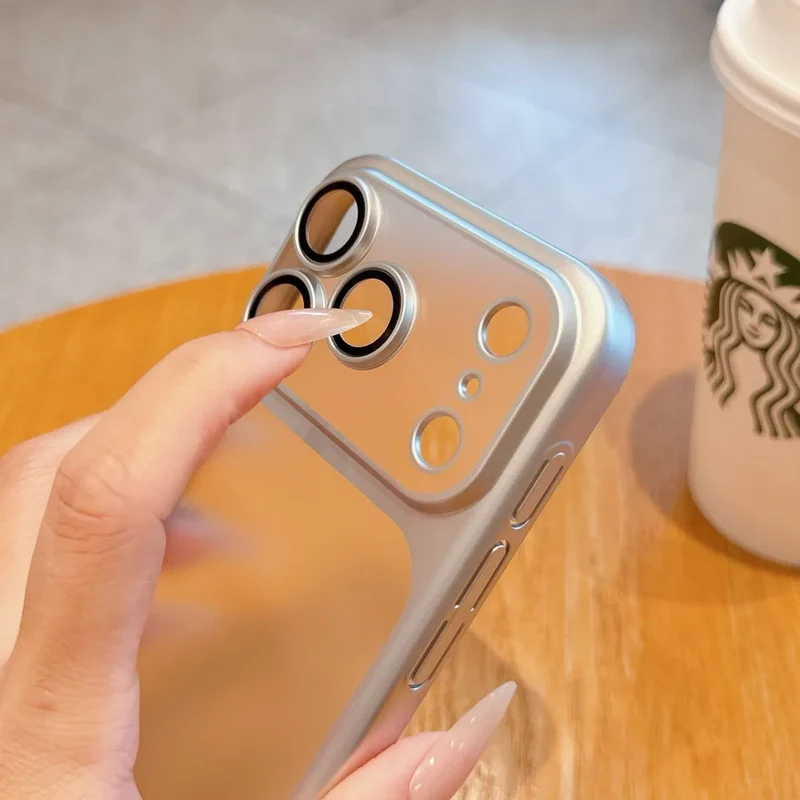 Official Cosmic Orange Plating Frosted Translucent Thin Phone Case For iPhone 17 Pro Max Air Series Bumper Cover for 17 Pro Case