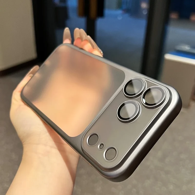 Official Cosmic Orange Plating Frosted Translucent Thin Phone Case For iPhone 17 Pro Max Air Series Bumper Cover for 17 Pro Case