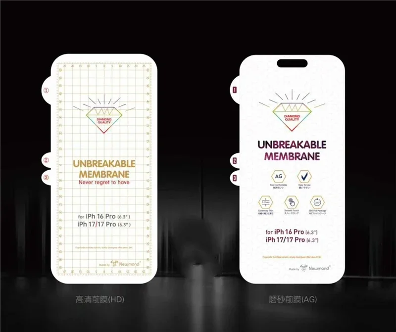 2pcs/set HD Matte Transparent Soft Hydrogel Film Screen Protector for iPhone 17 Air Pro Max Front Back UNBreakable Membrane Film