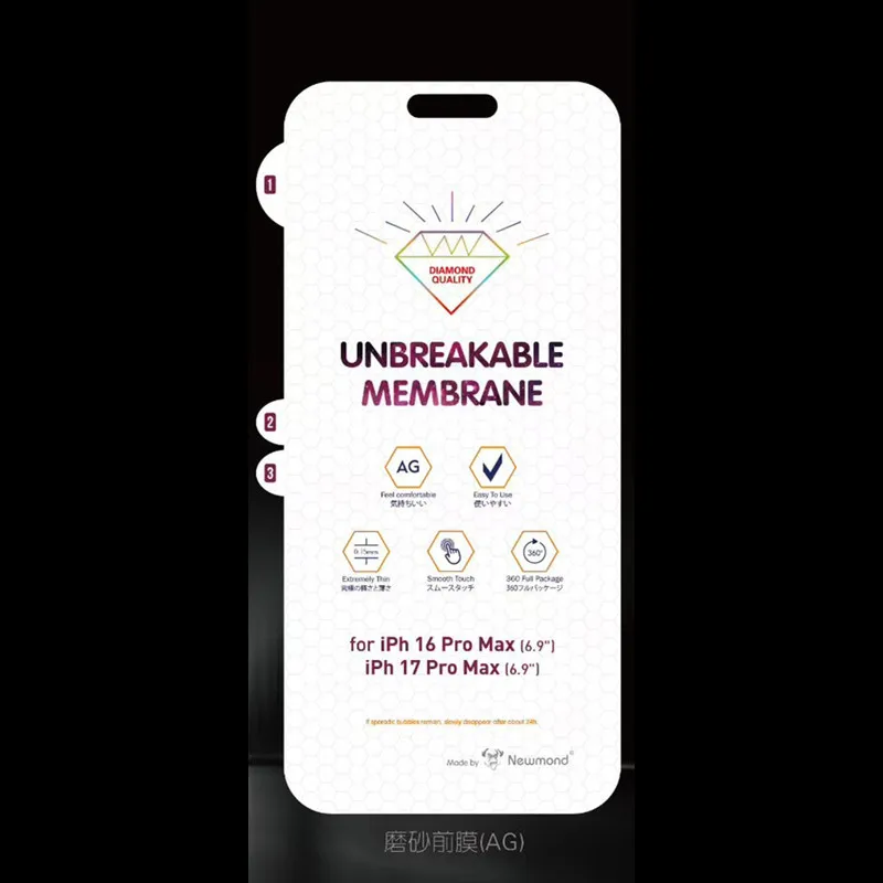 2pcs/set HD Matte Transparent Soft Hydrogel Film Screen Protector for iPhone 17 Air Pro Max Front Back UNBreakable Membrane Film