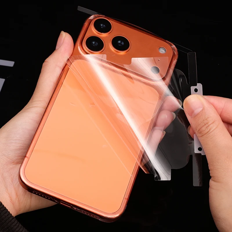 Back Border Full Cover Hydrogel Film For Iphone 17 Pro Max Air Install Tool Soft Matte Rear Screen Protector For Iphone17 17PM