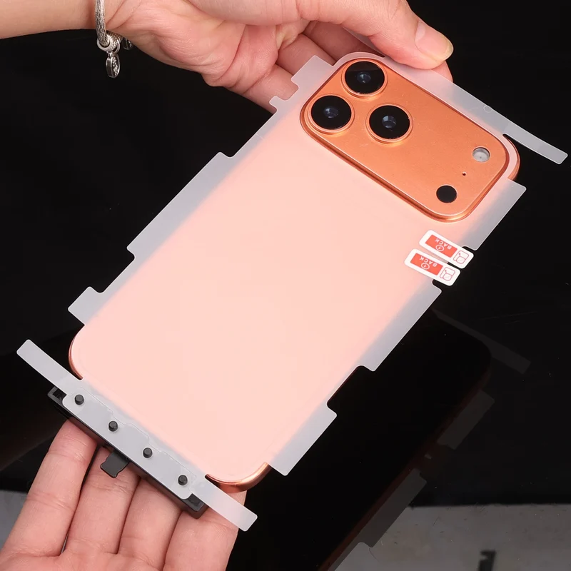 Back Border Full Cover Hydrogel Film For Iphone 17 Pro Max Air Install Tool Soft Matte Rear Screen Protector For Iphone17 17PM