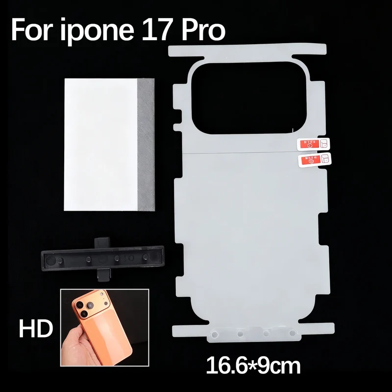 Back Border Full Cover Hydrogel Film For Iphone 17 Pro Max Air Install Tool Soft Matte Rear Screen Protector For Iphone17 17PM