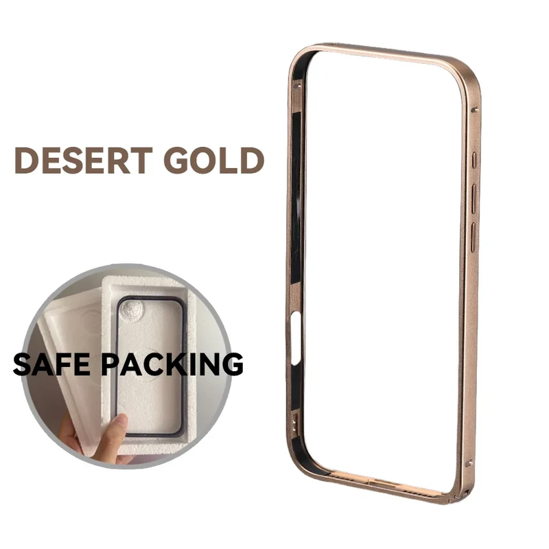 17pro Light Aluminum Metal Bumper Case Orange For iPhone 12 13 14 Plus 15 16 17 Pro Max Ultra Thin Alloy Back Frame Accessories