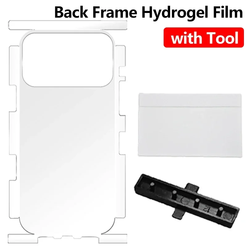 For iPhone 17 16 Pro Max 17Air 16Plus HD/Matte Clear Side Frame Sticker Back Full Coverage Protective Film Border Hydrogel Film