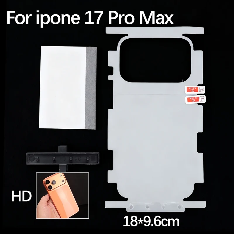 For iPhone 17 16 Pro Max 17Air 16Plus HD/Matte Clear Side Frame Sticker Back Full Coverage Protective Film Border Hydrogel Film
