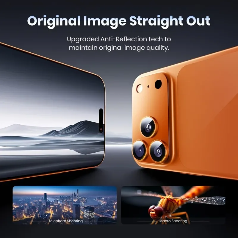 1PC Matte Protective Film For iPhone 17 Pro Max iPhone 17 Pro 17 Full Coverage Ultra-Thin Camera Lens Protector Drop Metal Frame