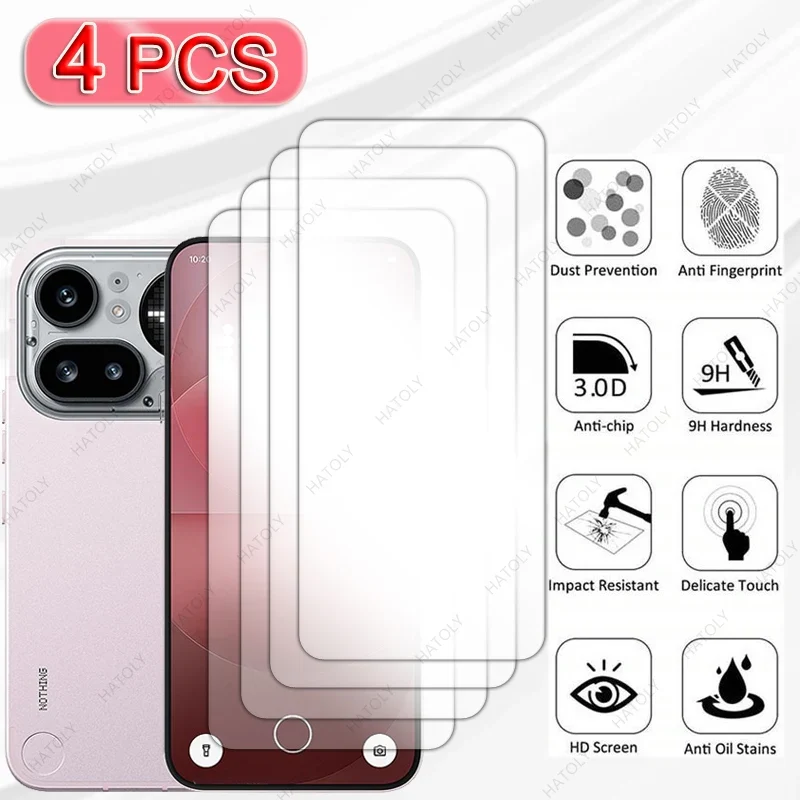For Nothing Phone 4a Pro Glass Clear HD Protective Film For Nothing Phone 4a Temperd Film Screen Protector Camera Lens Protector
