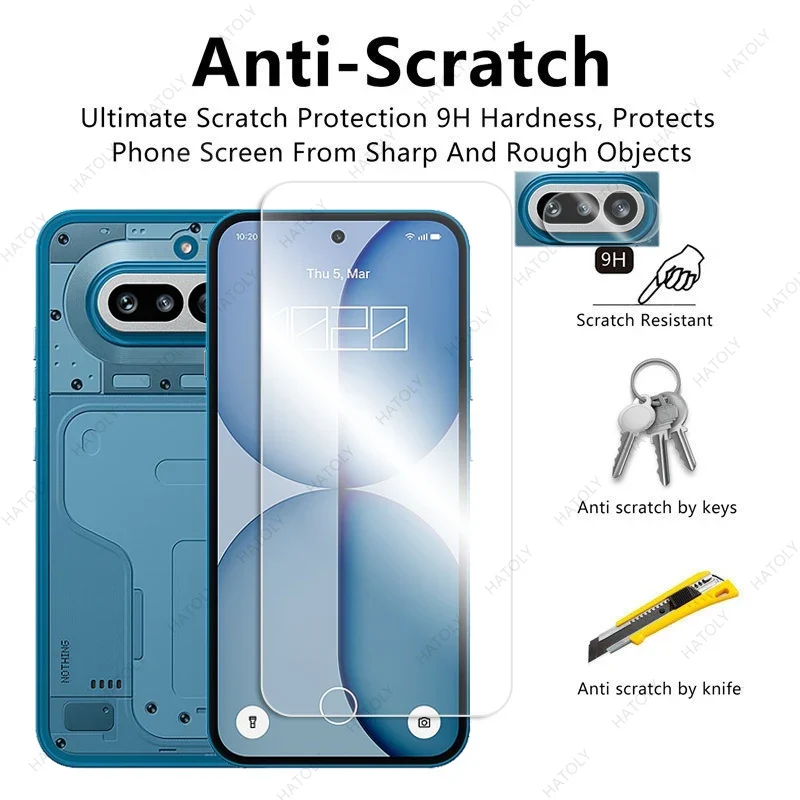 For Nothing Phone 4a Pro Glass Clear HD Protective Film For Nothing Phone 4a Temperd Film Screen Protector Camera Lens Protector