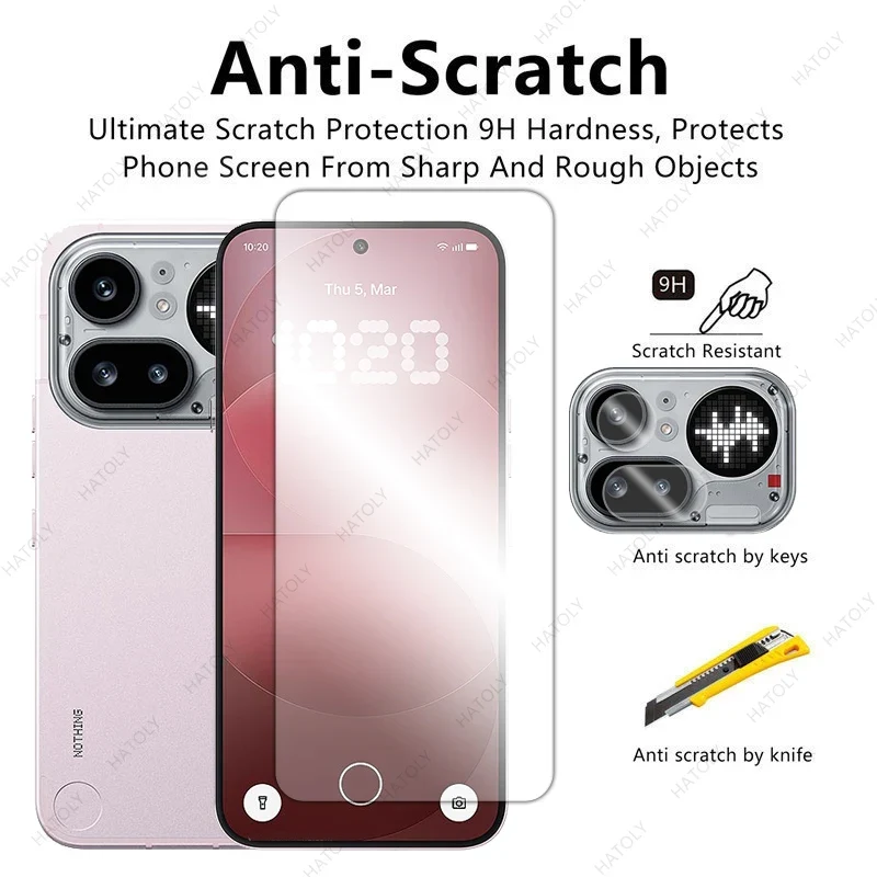 For Nothing Phone 4a Pro Glass Clear HD Protective Film For Nothing Phone 4a Temperd Film Screen Protector Camera Lens Protector