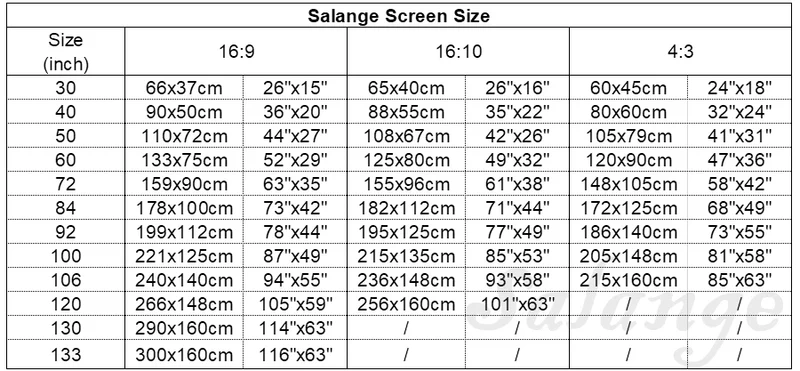 Salange Projector Screen,60 100 120 Inch Reflective Fabric Cloth Projection Screen For YG300 Projetor XGIMI DLP LED Home Theater