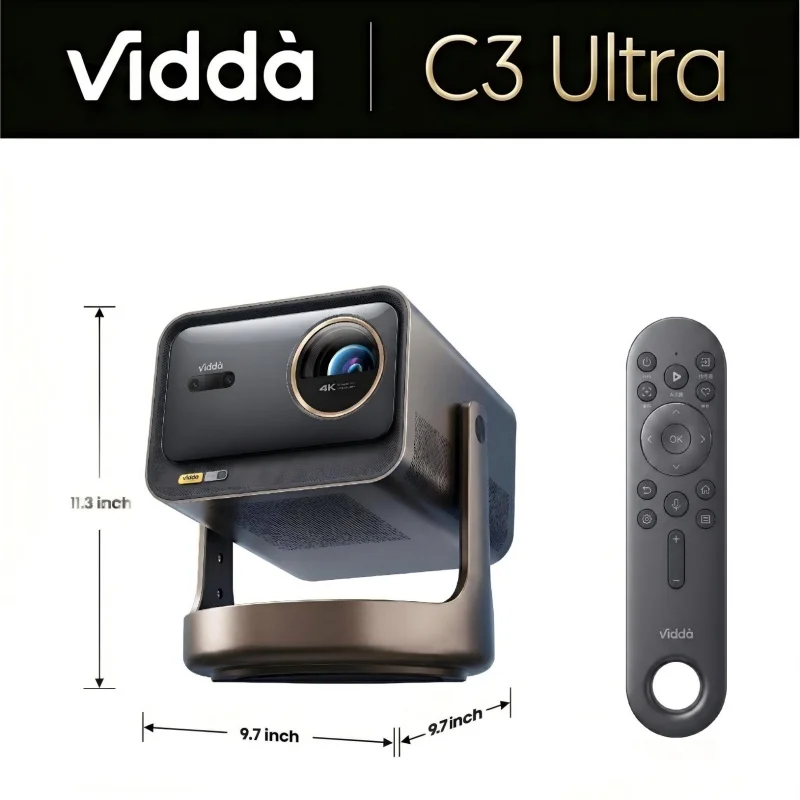 2026 C3 Ultra Native 1080P Projector 1000 CVIA Lumens 120Hz MT9669 Chip 4GB+64GB LCD Projector Eye-Care Auto Focus Keystone