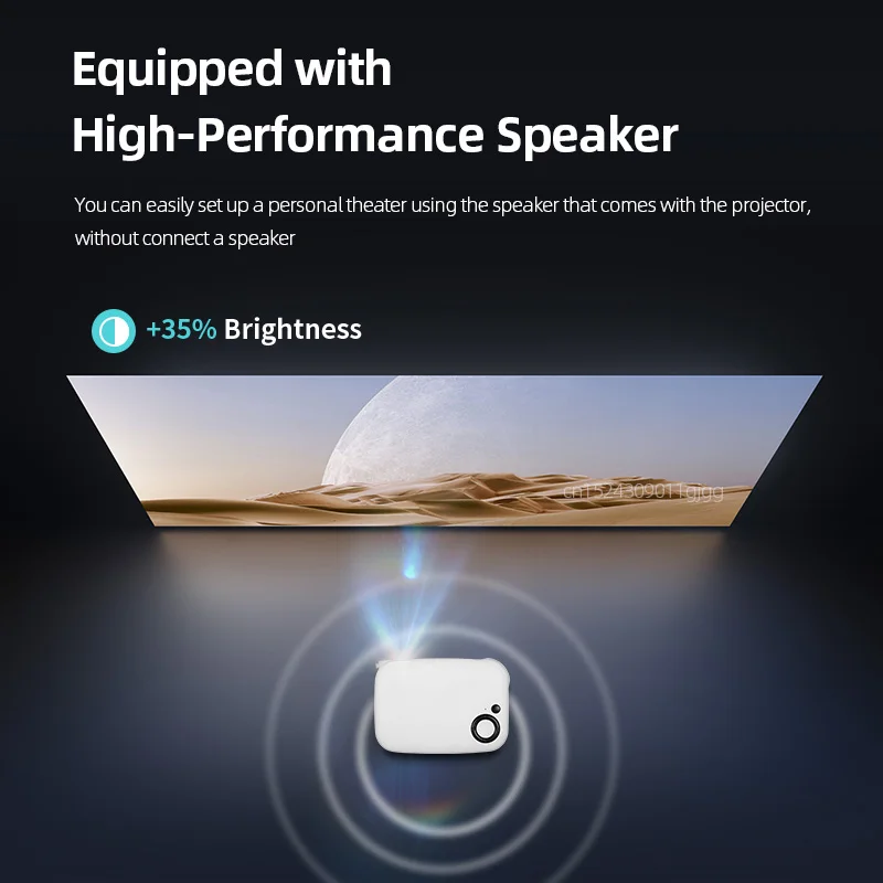 A2000 Mini Projector Portable Home Cinema 3D LED Video Projector 4K 1080P Gaming Laser Beamer with HD Port for Smart TV Box