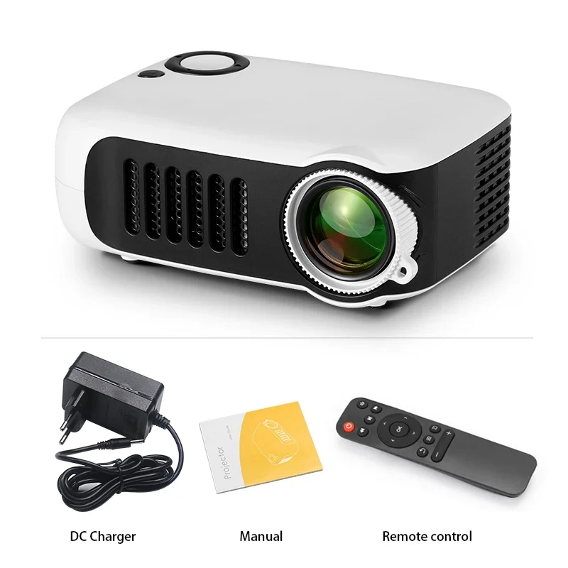 A2000 Mini Projector Portable Home Cinema 3D LED Video Projector 4K 1080P Gaming Laser Beamer with HD Port for Smart TV Box