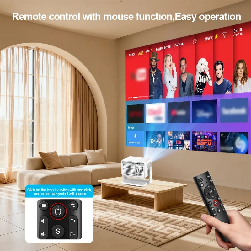 PROGAGA PG370 MAX Projector HD 1080P 4K Android Projector 700ANSI Video Projector Home Theater Portable Projector for Smartphone
