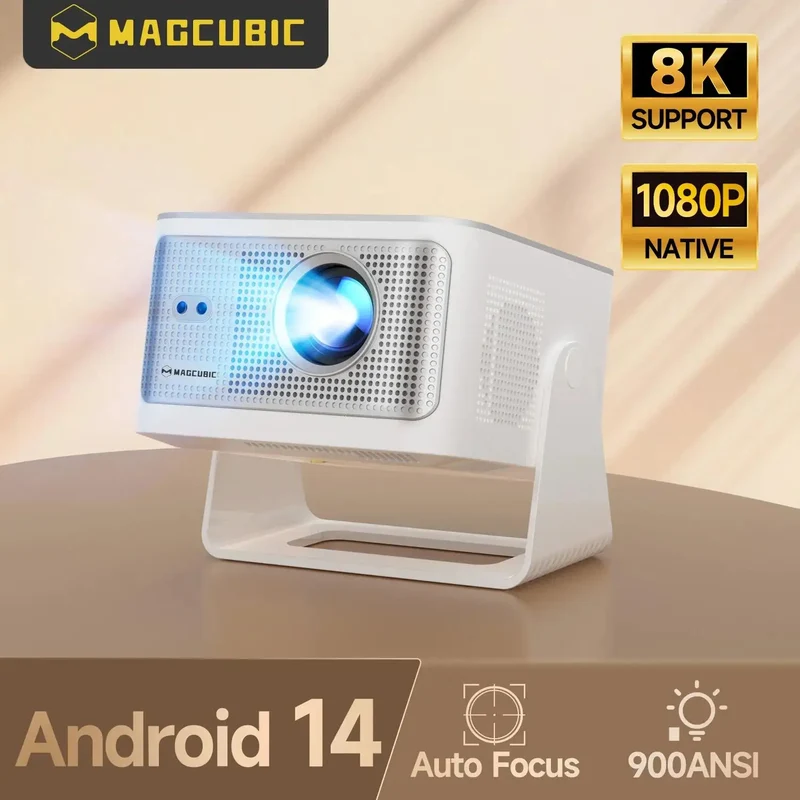 Magcubic Android 14 900ANSI Projector Auto Focus Native 1080P Support 8K With Wifi6 BT5.4 2+16G Portable Movie Outdoor HY350Max
