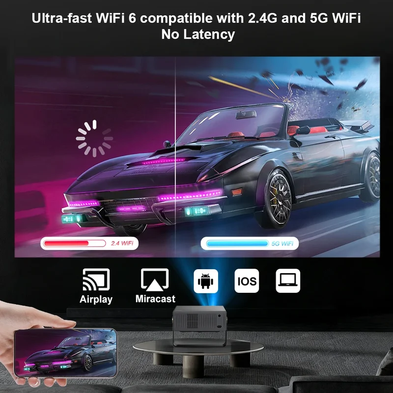 ThundeaL TD95 Max Full HD 4K 2G 32G Wifi Android Smart Beam Projector Home Theater Cinema TD95MAX 3D Image Portable Projector