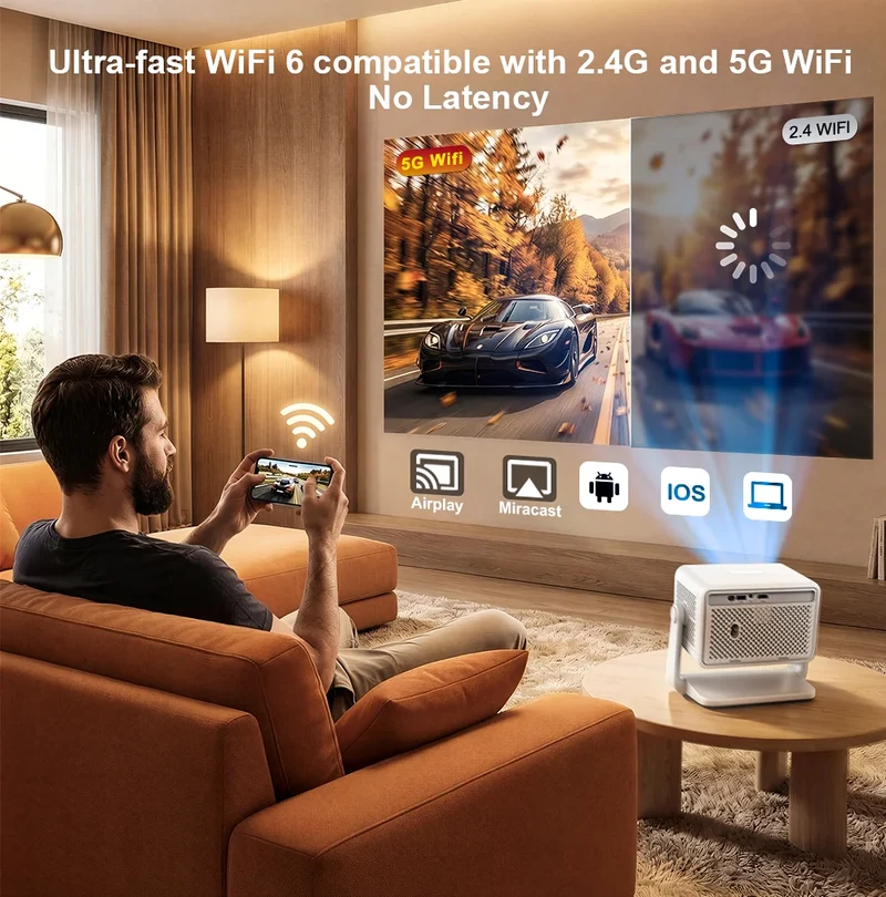 PG370 MAX Full HD 1080p 4K Beam Projector 3D image Wifi Smart TV Home Theater Cinema In A Box PG370MAX Mnini Portable Projector