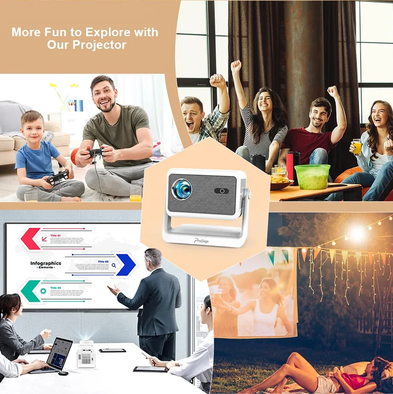 PG370 MAX Full HD 1080p 4K Beam Projector 3D image Wifi Smart TV Home Theater Cinema In A Box PG370MAX Mnini Portable Projector