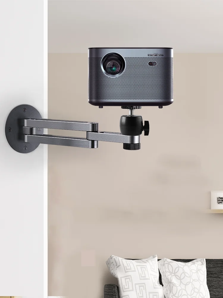Projector Wall Mount Bracket Multi-angle Adjustable Foldable 360 Degrees Rotation Wall Support Aluminum Alloy Projector Stand
