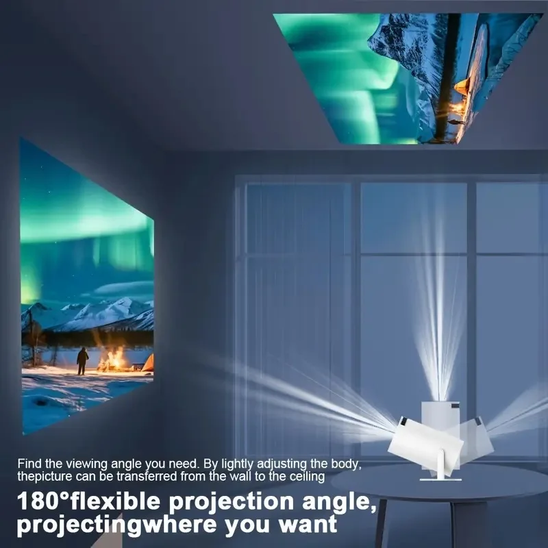 Salange X8Mini Native 720P Android 4K Projector with Lifetime Free TV Channels WiFi6 BT5 Video Projector Coolita OS Home Cinema
