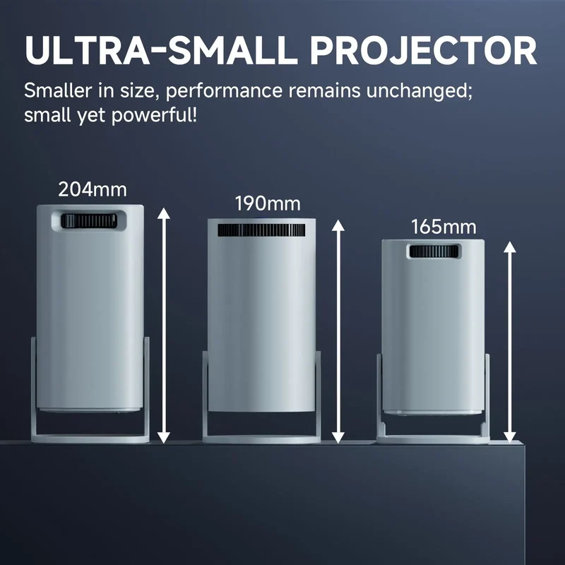 HONGTOP Smart Projector 4K Android 14 WiFi6 Supports 1080p*720p Screen Mirroring Smart Home Theater Outdoor Portable Projector