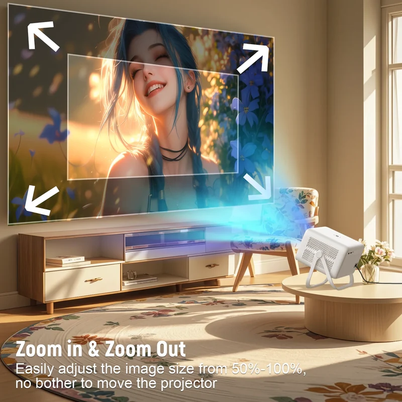 Velec 8K Video Decode Projector TP350 650 ANSI 1080P Auto Focus Android 14 H726 Portable Outdoor Smart Home Theater Projectors