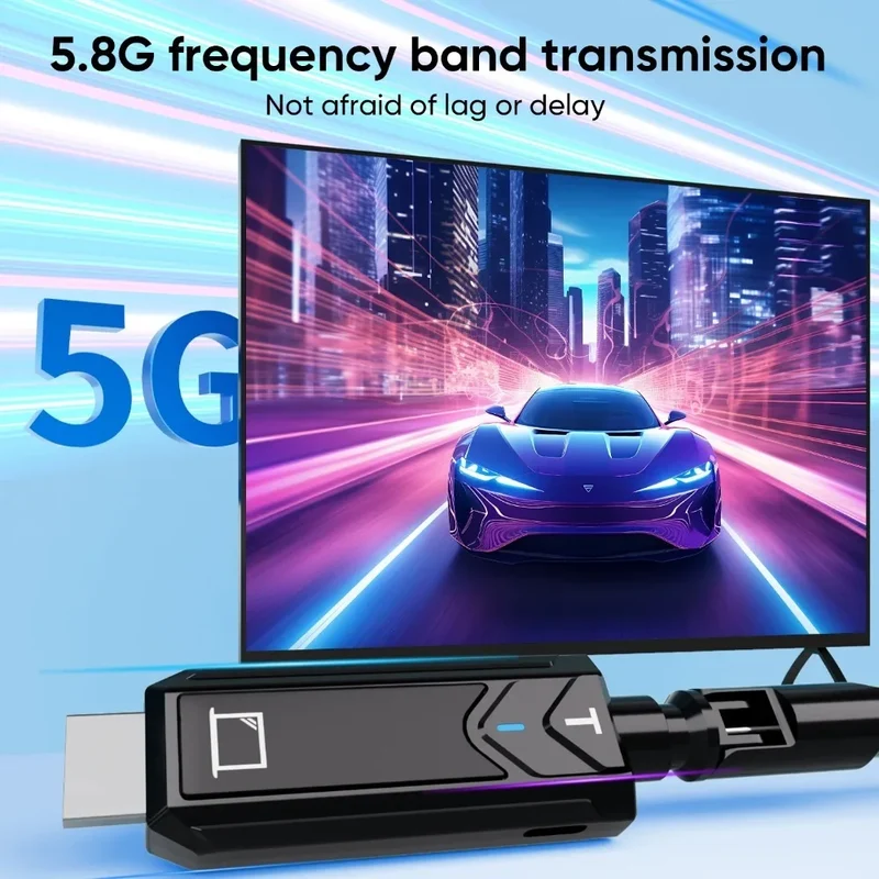 400M 1080P 5G Wireless HDMI Audio and Video Transmitter Receiver Extender for Camera Laptop PC PS3/PS4 To TV Monitor Projector