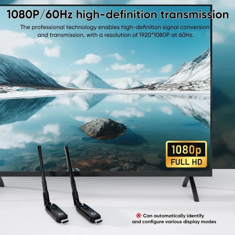 400M 1080P 5G Wireless HDMI Audio and Video Transmitter Receiver Extender for Camera Laptop PC PS3/PS4 To TV Monitor Projector