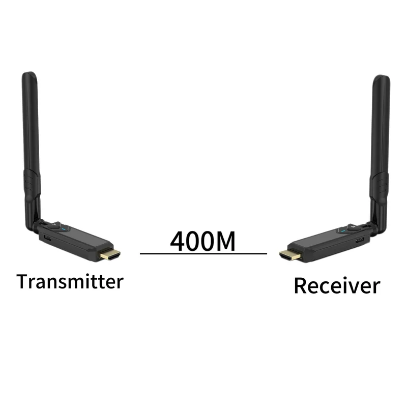 400M 1080P 5G Wireless HDMI Audio and Video Transmitter Receiver Extender for Camera Laptop PC PS3/PS4 To TV Monitor Projector